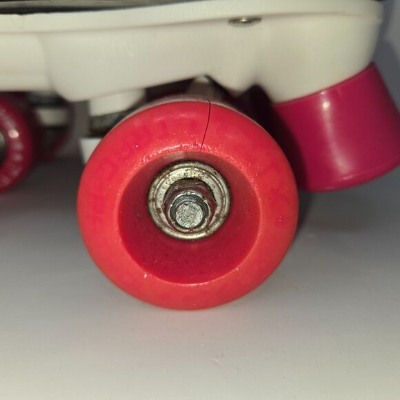 Pacer Girls' Roller Skates ZTX SR Series Pink White Leather Youth Size 3 VG - Picture 11 of 16